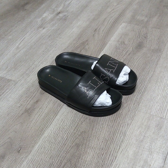 All Saints Black Sophie Slider - Picture 1 of 5